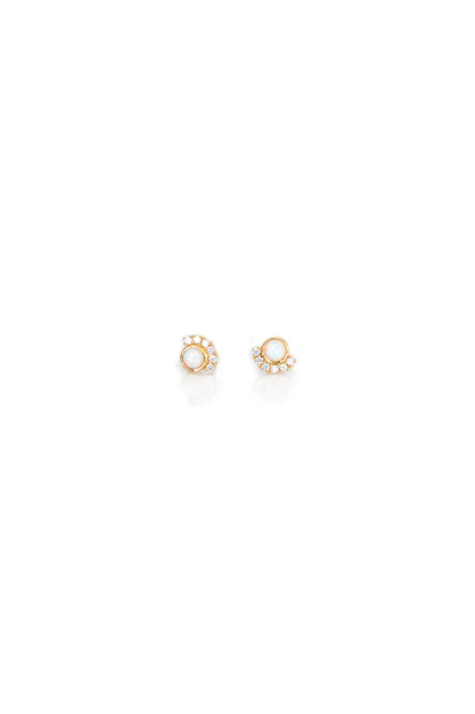 Opal & Diamond Parisian Sunset Studs