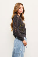 Open Crochet Zip Jacket