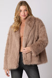 Open Front Oversized Faux Fur Jacket