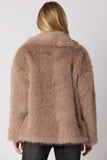 Open Front Oversized Faux Fur Jacket