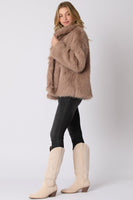 Open Front Oversized Faux Fur Jacket