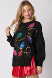 Ornaments Sequin Sweatshirt