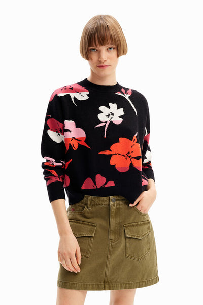 Oversize Floral Pullover