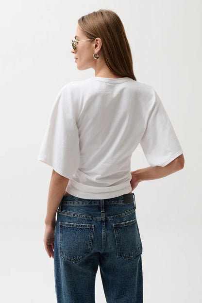 Veronica Kimono Sleeve Fitted Tee Le Blanc