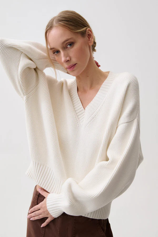 Nika Heavyweight V-Neck Sweater