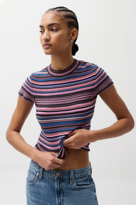 Selene Striped Sweater Tee