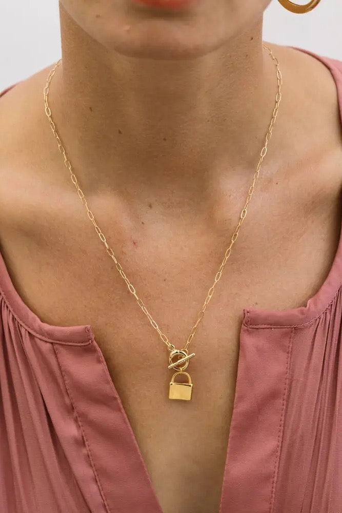 Padlock Toggle Necklace
