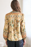Paisley Floral Boarder Print Blouse