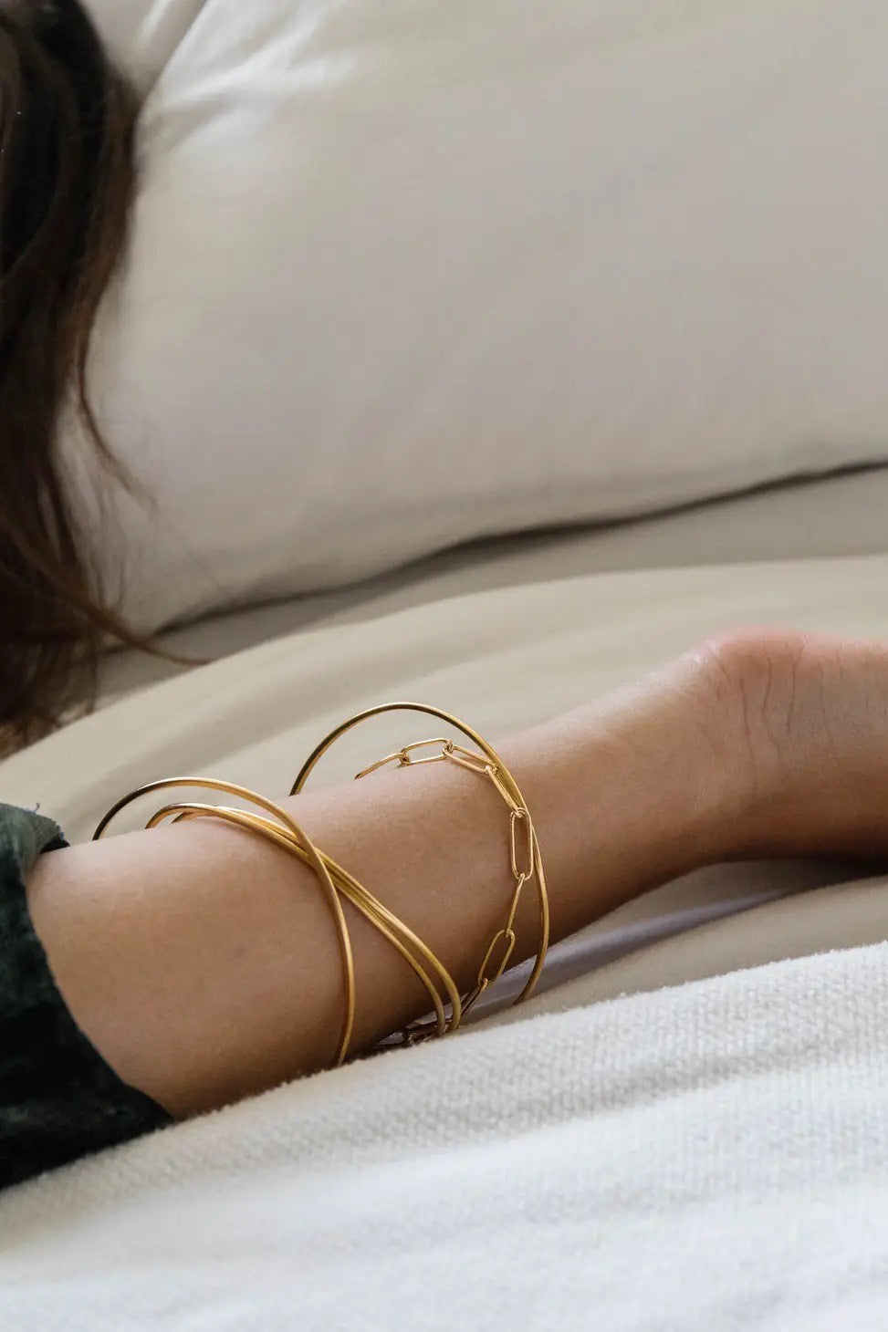 Paperclip Chain Bracelet Gold