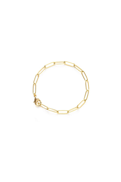 Paperclip Chain Bracelet Gold