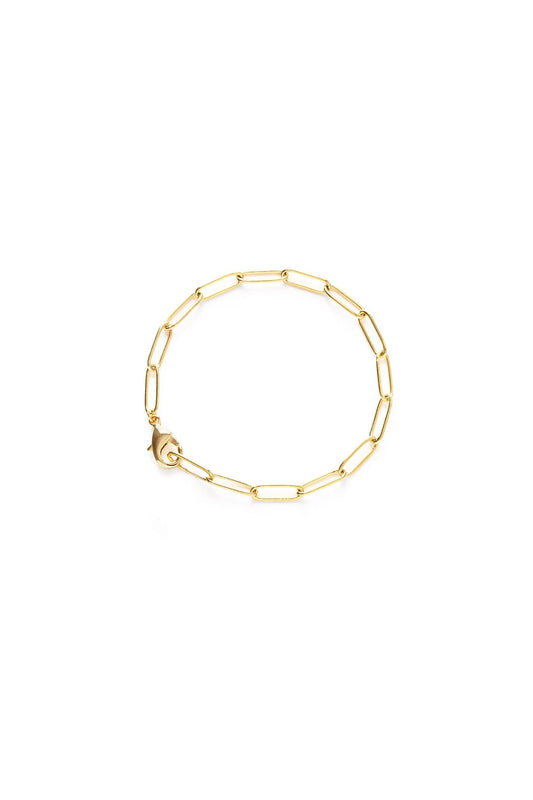 Paperclip Chain Bracelet Gold
