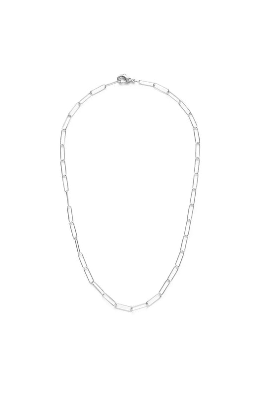 Paperclip Chain 20" Necklace Silver