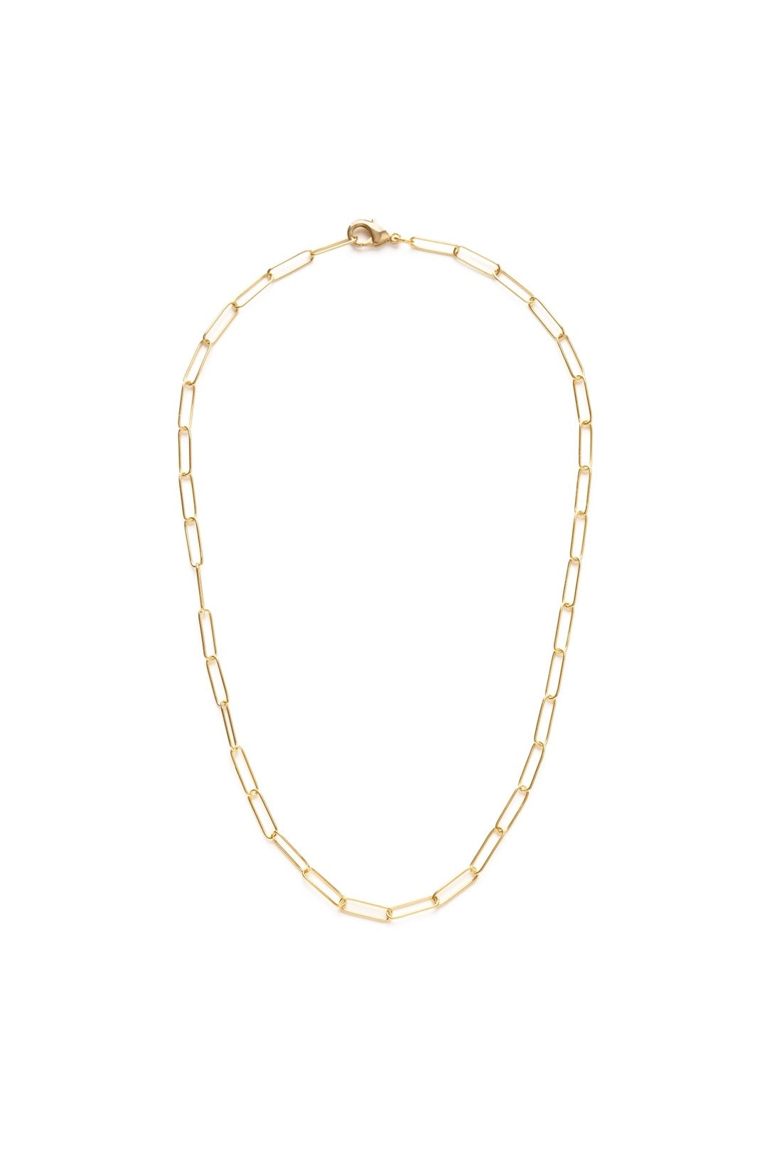 Paperclip Chain 20" Necklace Gold