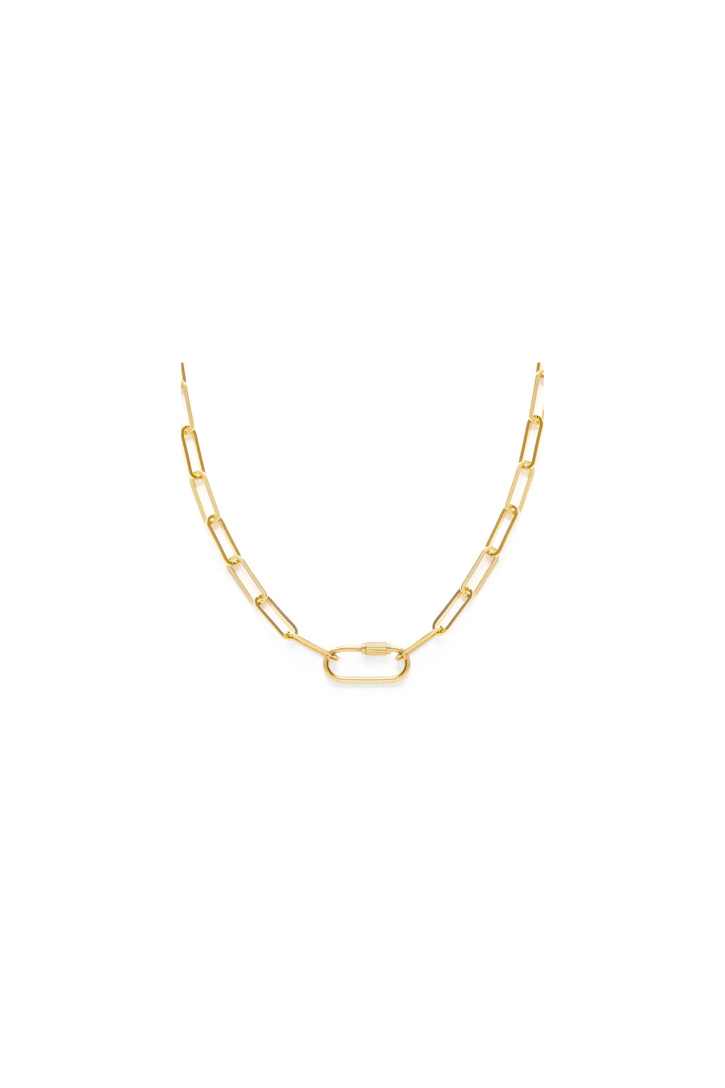 Paperclip Chain with Carabiner Clasp