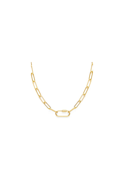 Paperclip Chain with Carabiner Clasp