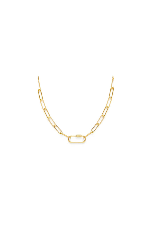 Paperclip Chain with Carabiner Clasp