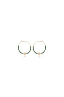 Pearl Bead Hoop Earrings