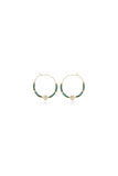 Pearl Bead Hoop Earrings