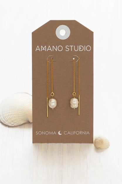 Pearl Threader Earrings