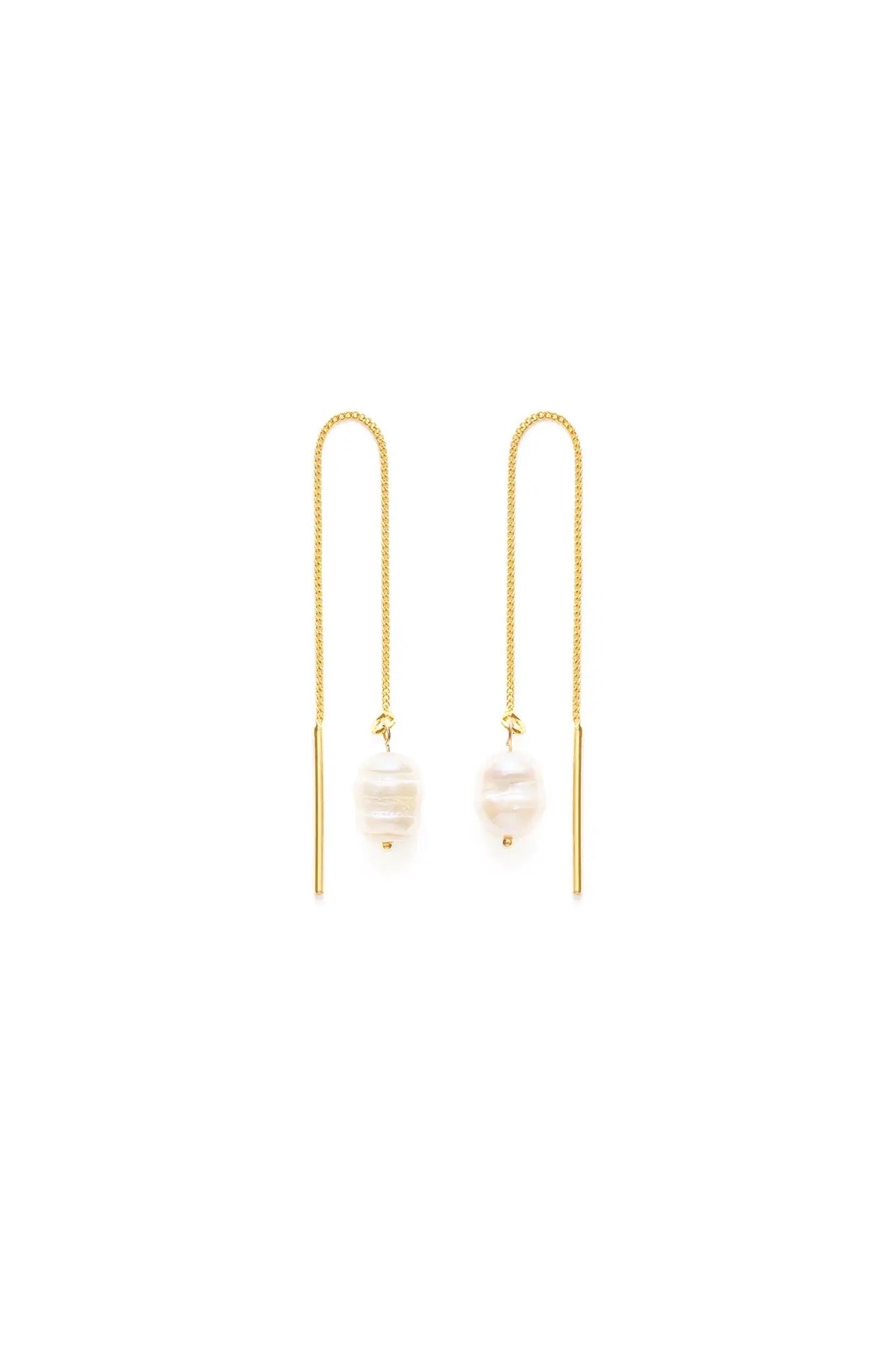 Pearl Threader Earrings