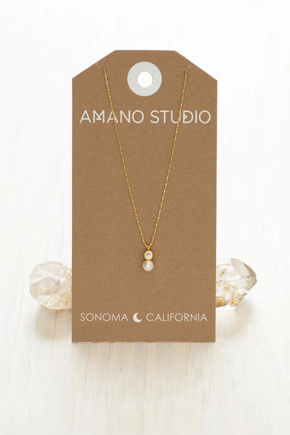 Pearl and Crystal Necklace