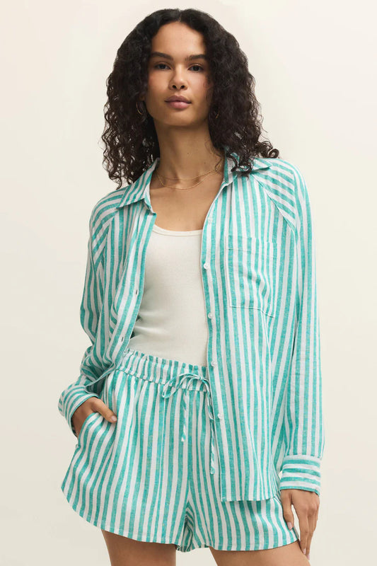 Perfect Linen Striped Top La Palma