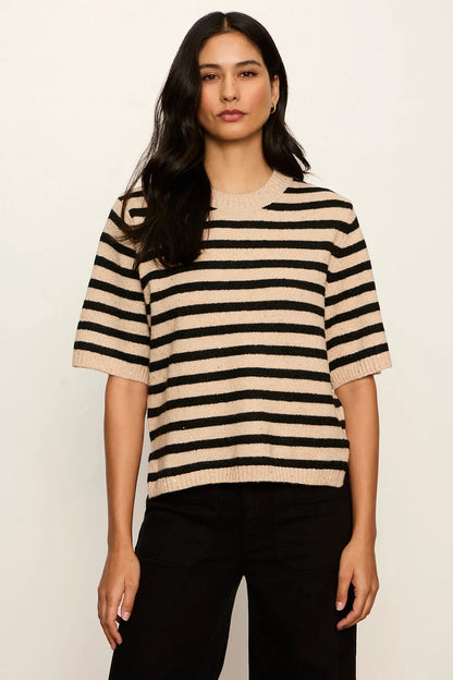 Perfect Sequin Sweater Tee Stripe