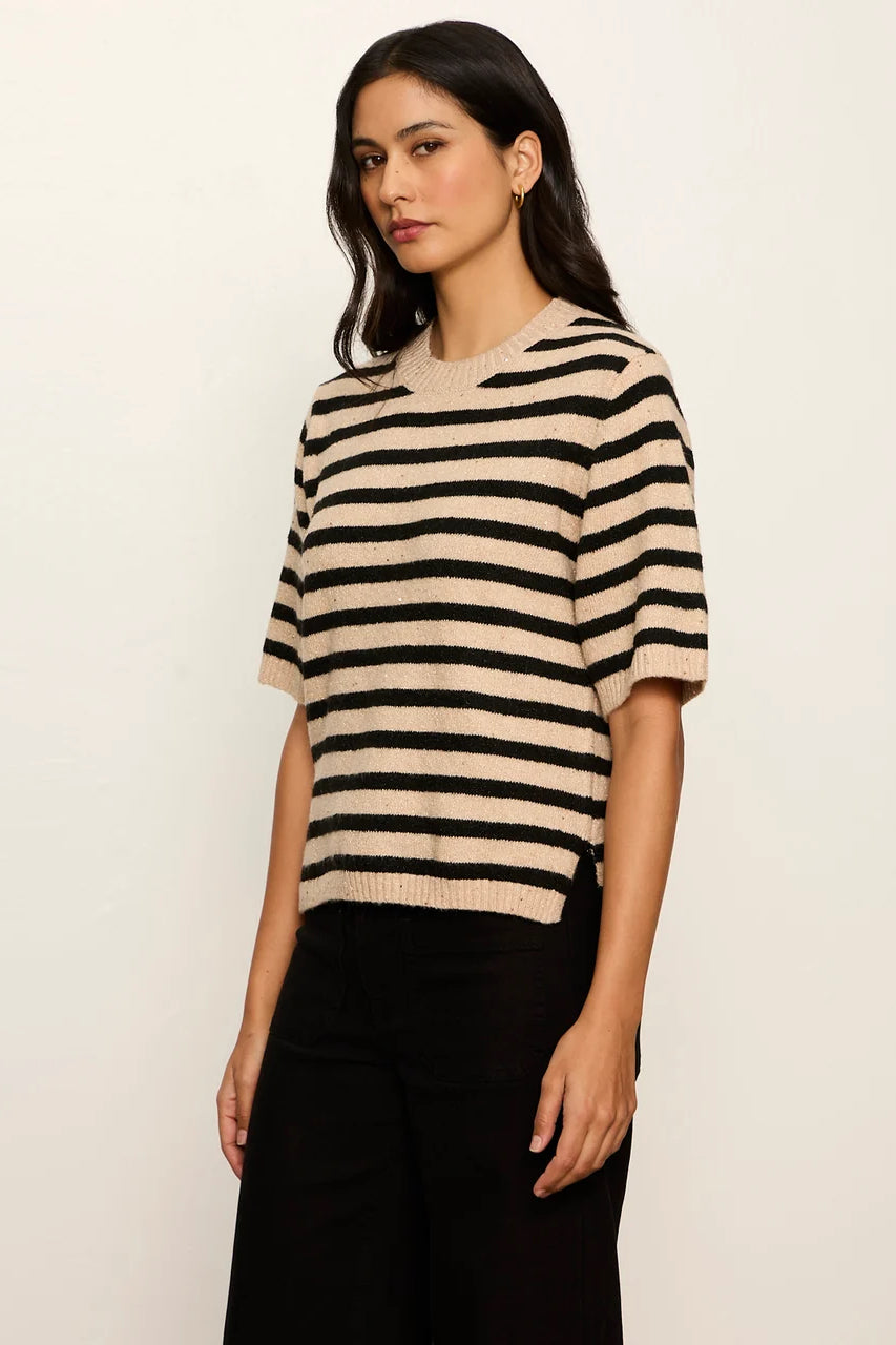 Perfect Sequin Sweater Tee Stripe