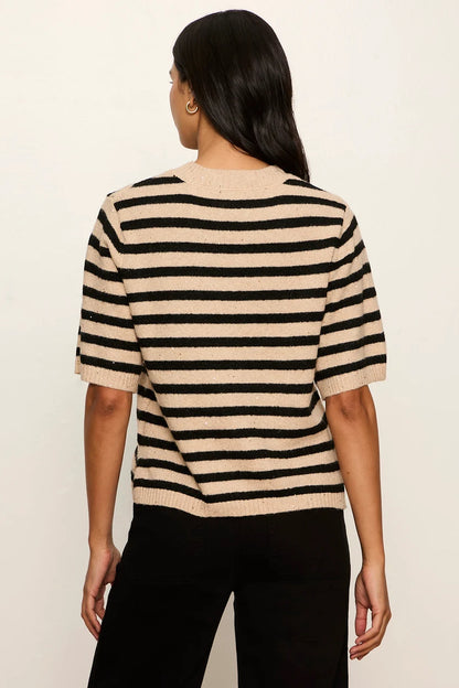 Perfect Sequin Sweater Tee Stripe