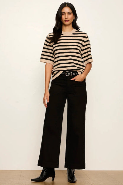 Perfect Sequin Sweater Tee Stripe