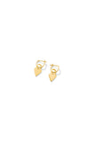 Gold Petite Heart Hoop Earrings