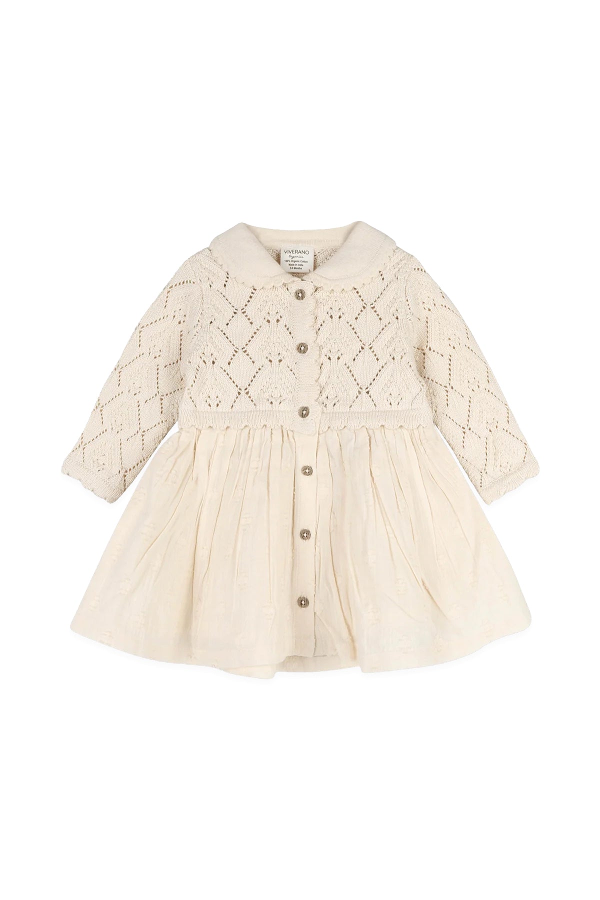Phoebe Pointelle Knit Sweater Top Baby Dress