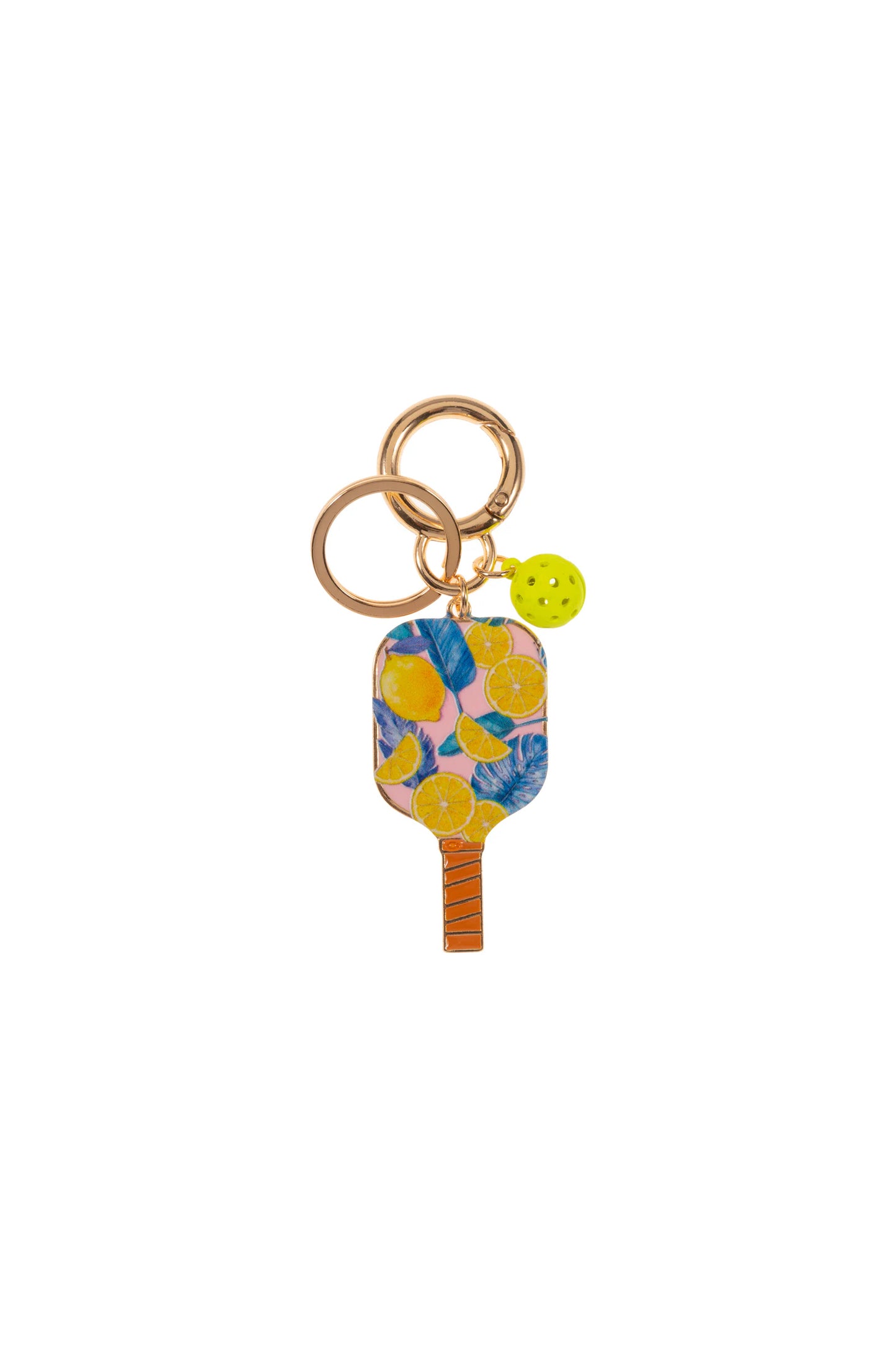 Pickleball Paddle Keychain Yellow