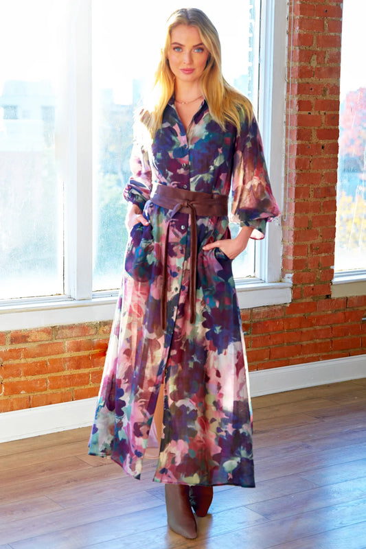 Pilar Tie Front Maxi Dress