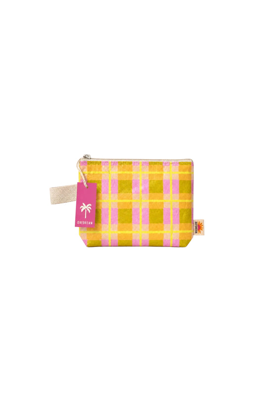 Pink Plaid Mini Pouch