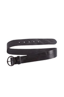 Pip Round Buckle Belt Black