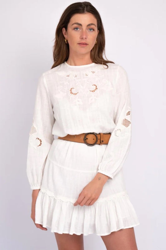 Pip Round Buckle Belt Cognac