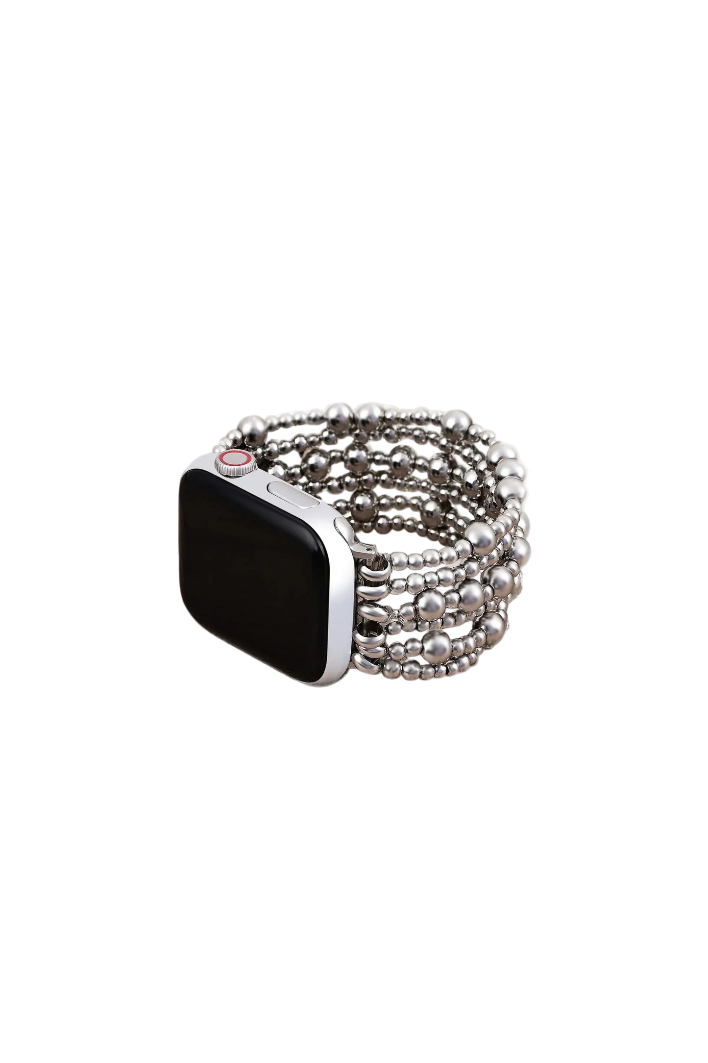 Demure Stretch Apple Watch Strap Platinum