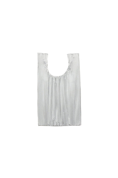 Pleated Baggu Chrome Metallic