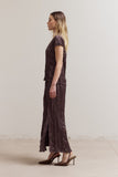 Pleated Wrinkle Satin Skirt