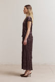 Pleated Wrinkle Satin Top