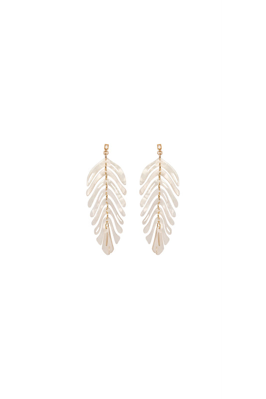 Plume Earrings White