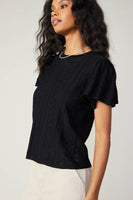 Pointelle Knit Sweater Top