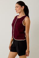 Polished Button Down Knit Vest
