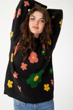 Pop Floral Print Sweater