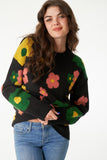 Pop Floral Print Sweater