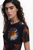 Printed Tulle T-Shirt