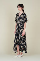 Printed Unbalanced Skirt Maxi Dress