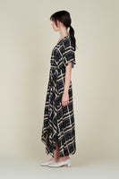 Printed Unbalanced Skirt Maxi Dress