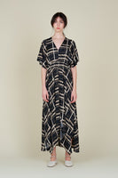 Printed Unbalanced Skirt Maxi Dress